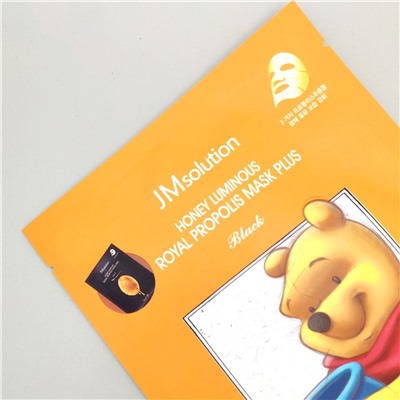 JMsolution Тканевая маска для лица с прополисом / Disney100 Honey Luminous Royal Propolis Mask Plus, 30 мл