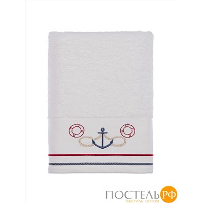 T1210T10232101 Полотенце Tivolyo home NAVY белый 50X100