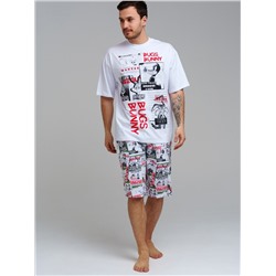 Комплект трикотажный для мужчин: фуфайка (футболка), шорты PlayToday, Артикул:12476002