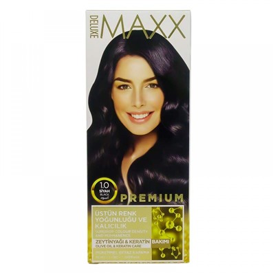 Краска для волос Delux Maxx №1.0 (Черный Натуральный)