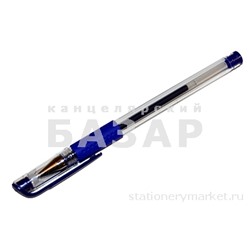 Ручка гелевая синяя, 0.5 мм, грип OfficeSpace