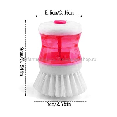 Щетка с дозатором для мытья посуды 2202-10 Red (BJ)
