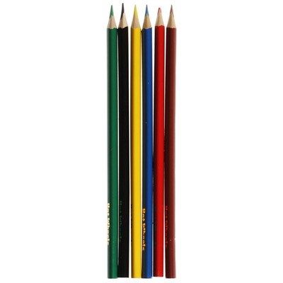 Цветные карандаши ХОТ ВИЛС 6цв, трёхграннные