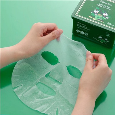 JMsolution Набор успокаивающих тканевых масок для лица с центеллой / Disney Quick Routine Barrier Cica Mask, 350 мл
