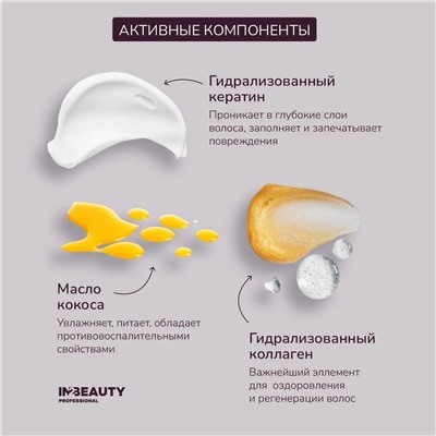 IN2BEAUTY Шампунь для восстановления волос / Keratin Energy, 1000 мл