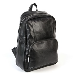 Мужской дорожный рюкзак из эко кожи 6601 Блек