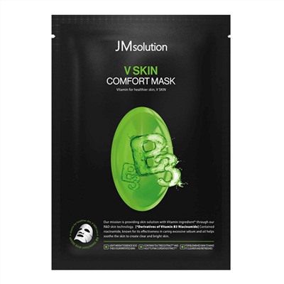 JMsolution Тканевая маска для лица с витамином B3 для сияния кожи / V Skin Comfort Mask, 30 мл