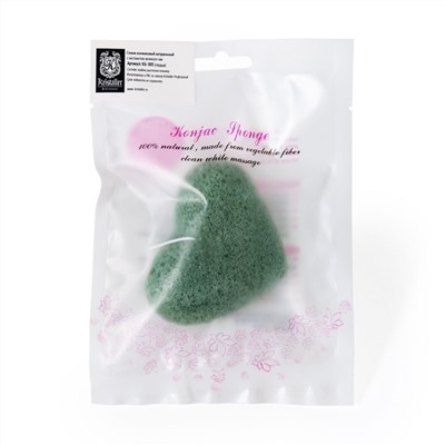 Kristaller Спонж конжаковый с экстрактом зеленого чая / KG-005, сердце