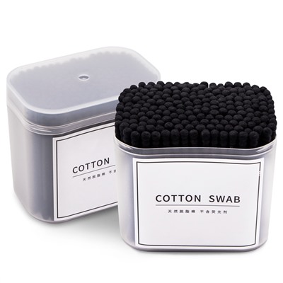 Ватные палочки. Cotton Swab (Чёрные) | 200 шт