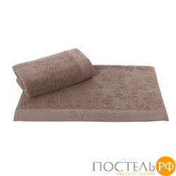 1010G10085124 Полотенце Soft cotton LEAF JAKARLI коричневый 50X100