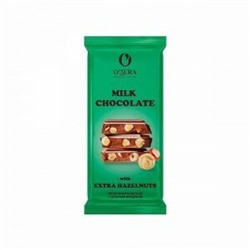 Шоколад О'zera молочный с цельным фундуком Milk & Extra Hazelnut 90г/Озерский Сувенир