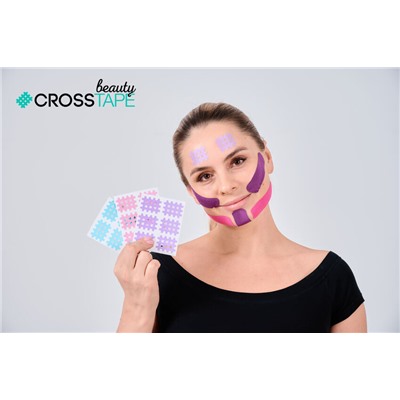 Кросс тейпы для лица CROSS TAPE BEAUTY™ 2,8 см × 3,6 см (размер B) цвет мята