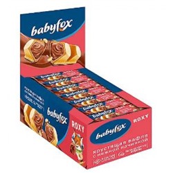 «BabyFox», вафельный батончик Roxy Шоколад/фундучная паста, 18,2 г (упаковка 24 шт.) KDV
