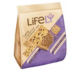«LifeLY», крекер с кунжутом и семенами льна, 180 гр. яшкино