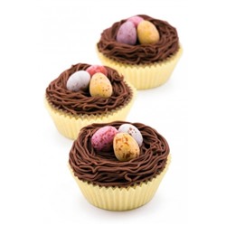 Шоколадное гнездо с яйцами для кулича