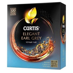 Чай черный Кертис CURTIS "Elegant Earl Grey" с бергамотом, с цедрой цитрусовых, 100 пак