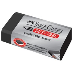 Ластик Faber-Castell Dust-Free прямоугольный, 45*22*13мм, черный 187171