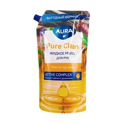 Жидкое мыло для рук "Pure Clean", AURA, 1000 мл, в ассортименте