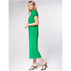 Vilatte Тонкое вязаное платье из вискозы, Артикул:D32.040 зеленый