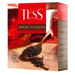 Чай Тесс мята чёрный Tess High Ceylon, 100 пак