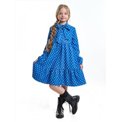 Платье (128-146см) UD 7014-6(3) т.голуб горох