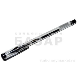 Ручка гелевая 0.5 мм, стержень чёрный, корпус прозрачный (штрихкод на штуке)