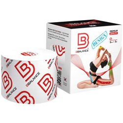 Кинезио тейп BBTape™ 5 см × 5 м лого белый NEW