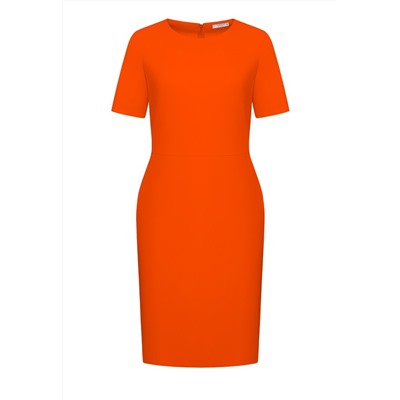 Платье из крепа, цвет оранжевый