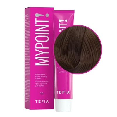 TEFIA Mypoint 6.0 Перманентная крем-краска для волос / Темный блондин натуральный, 60 мл
