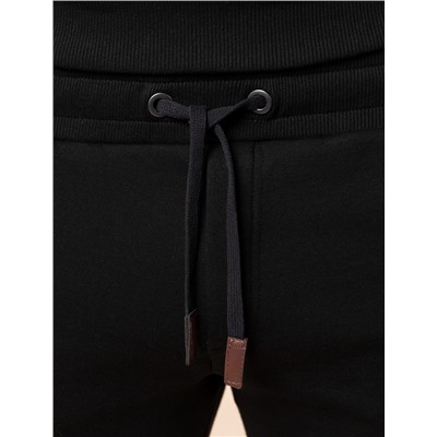 Теплые брюки из футера-трехнитки с начесом Vilatte, Артикул:U44.002 черный