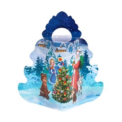 Коробка для конфет Ёлочка Внучка Деда Мороза наряжает ёлочку (700 гр)