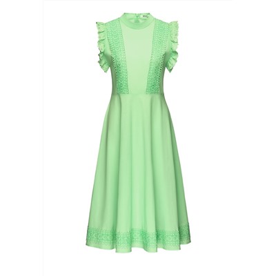 Платье с вышивкой, цвет светло-зелёный