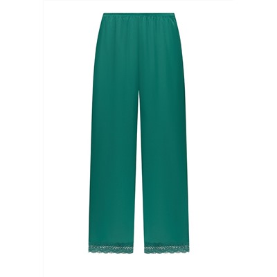 Атласные брюки, цвет зелёный