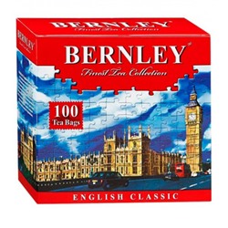 Чай черный, Bernley "English Classic" крупный лист 100 пак.