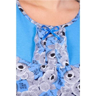 Женская ночная сорочка 4448 (Голубой)