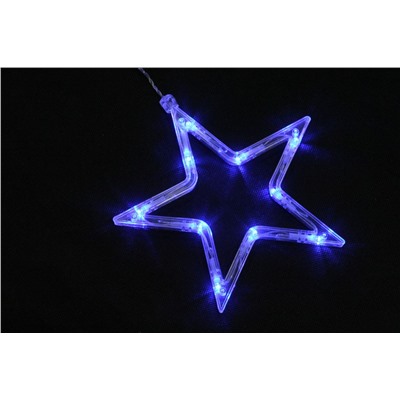 Гирлянда Электрическая LED звезды 2,6м. синяя 11-2 соединяемая 220В, контроллер