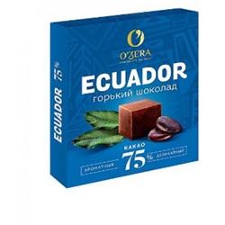 «O'Zera», шоколад Ecuador, содержание какао 75%, 90 гр. KDV