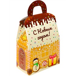 Коробка для конфет Домик Новогодние сладости (1000 гр)