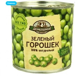 «Домашние заготовки», зелёный горошек консервированный, 400 гр. KDV