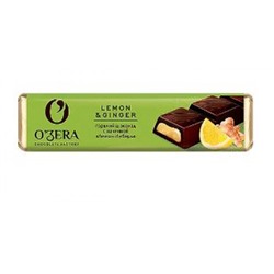 «O'Zera», шоколадный батончик Lemon & Ginger, 50 г (упаковка 20 шт.) KDV