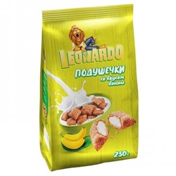 Leonardo готовый завтрак Подушечки со вкусом банана 250 г/KDV