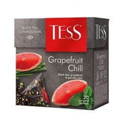 Чай Тесс черный Tess Grapefruit Chill, с цедрой грепфрута и мятой, 20 пир