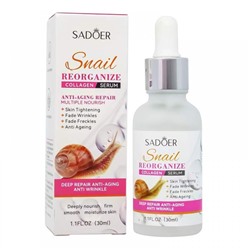 Сыворотка для лица Sadoer Snail Reorganize Collagen Serum, 30ml