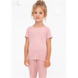 Розовая футболка для девочки К 302211-1/бледно-лиловый фуфайка