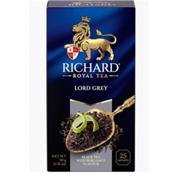 Чай черный Ричард Lord Grey Цейлонский байховый, 25пак