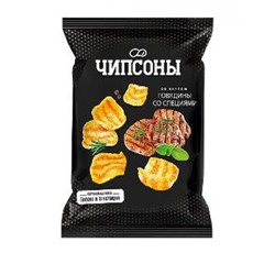 «Чипсоны», чипсы со вкусом говядины со специями, 40 гр. KDV