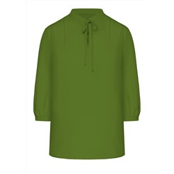 Блузка с укороченным рукавом, цвет зелёный