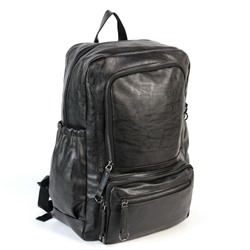 Мужской дорожный рюкзак из эко кожи 0939 Блек