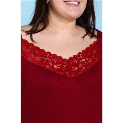 Женская ночная сорочка 6420 (Бордовый)