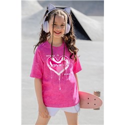 Фуфайка (футболка) для девочки РИВЬЕРА-1 (Розовый)